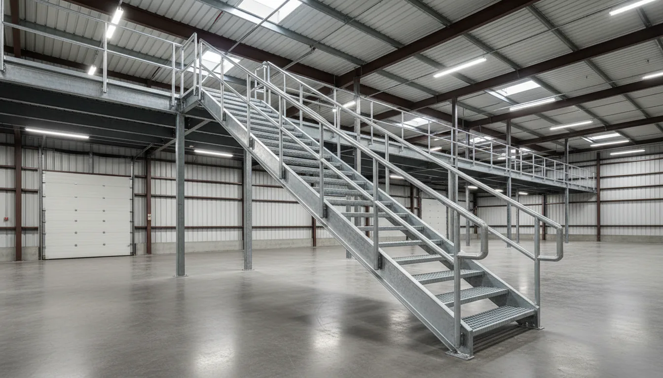Bar Grating Stair Treads for Vancouver Industrial Stairs