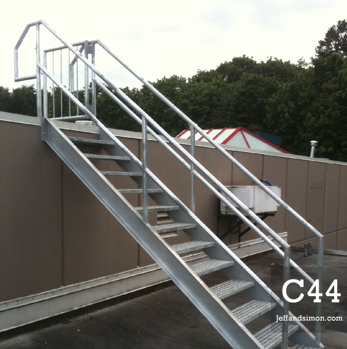 Exterior Galvanized Commercial Stairs — Vancouver Stairs