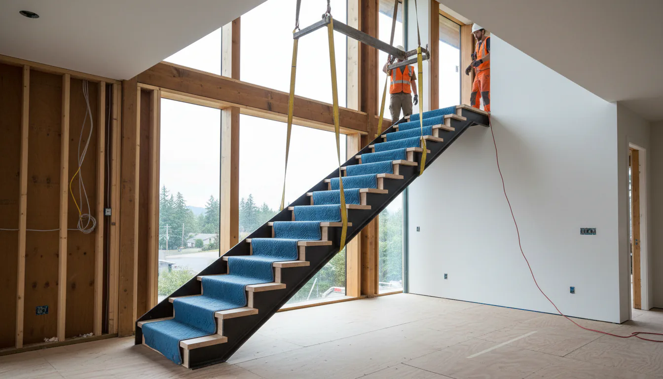 Getting a Welded Steel Stair Into the House: The Access Plan